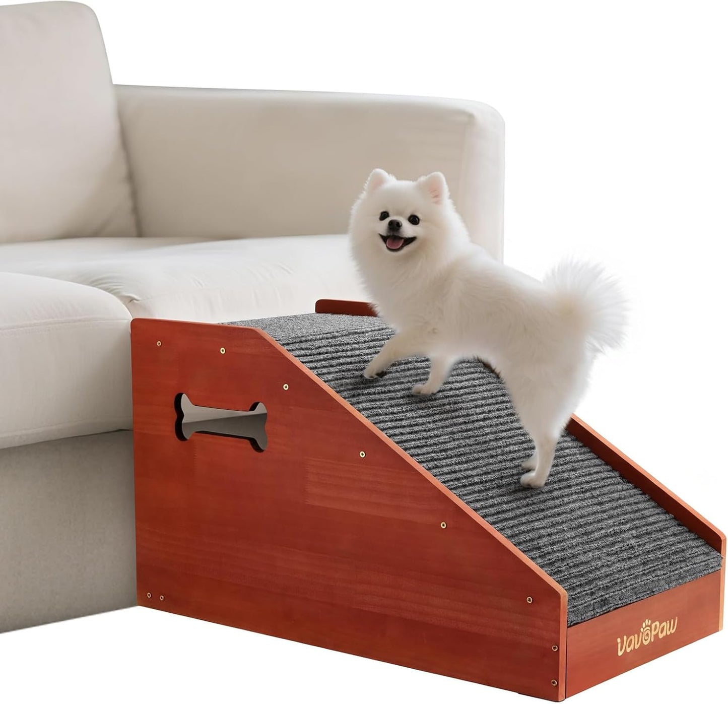 VavoPaw Dog Ramps for Small Dogs, Dog Steps for Couch with Non-slip Cover and Pads, Gentle Slope Ramp for Dogs to Get on Bed, Couch, Patio, Window Sill, Car, Easy up and down Pet Ramps for Puppy, Cats