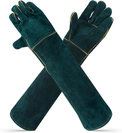 23.7" Animal Handling Gloves - Bite Proof, Long Protective, Durable Gloves for Cat, Dog, Snake, Falcon, Zoo Workers