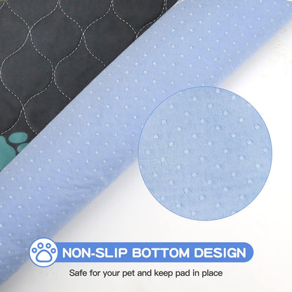 Aitmexcn Washable Puppy Dog Pee Pad, 2PCS 100% Waterproof Whelping Training Mat for Puppy/Senior Dog, Fast Drying Reusable Puppy Pads for Indoor, Outdoor and Car Travel- 24'' x 36''
