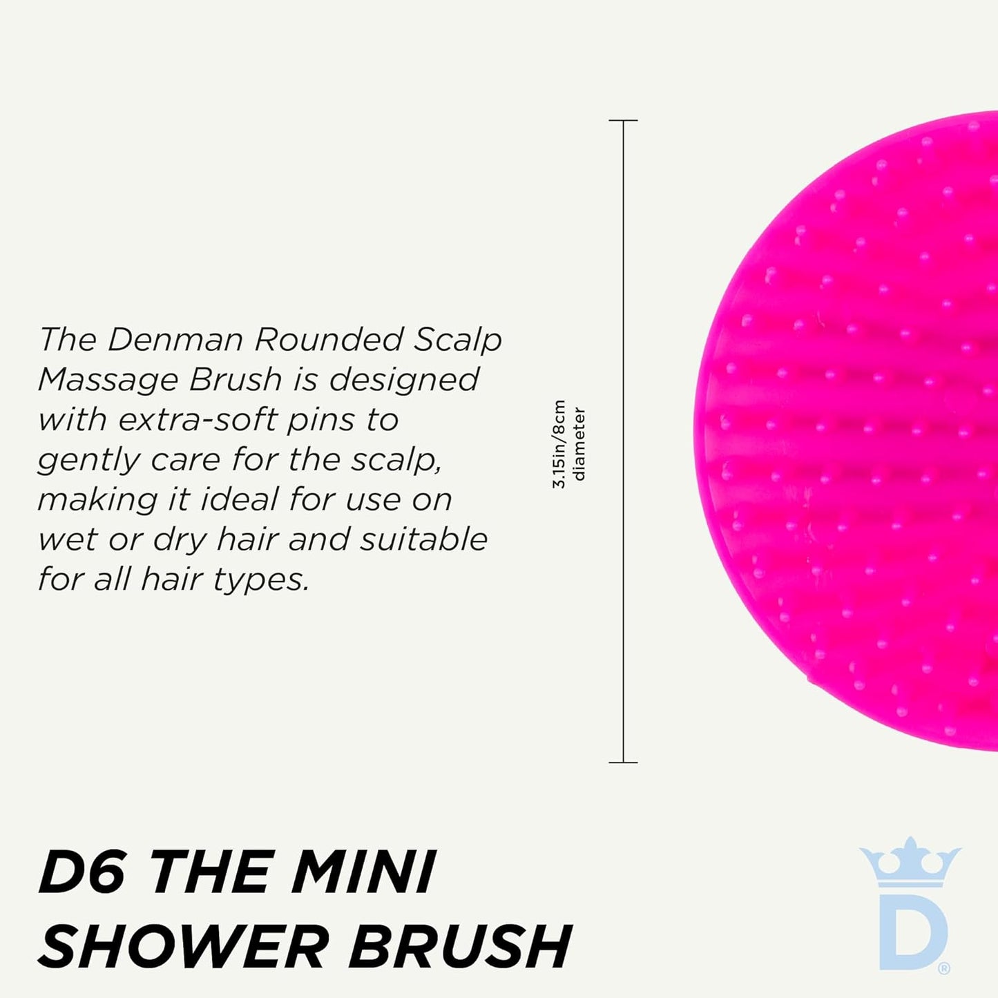 Denman Detangle Hair Brush for Curly Hair & Scalp Massager D6 - Hair Straightening Brush