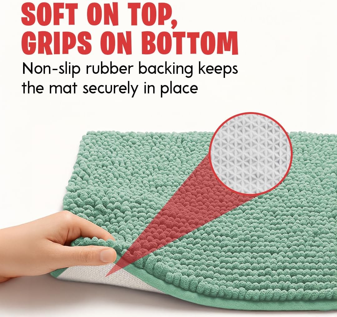 MudGuard Mat™ Dog Door Mat for Muddy Paws, Super Absorbent Microfiber, Non-Slip Indoor Mat, Quick Dry Chenille Mud Mat for Dogs & Entryway, Washable, Grey 19" x 30"