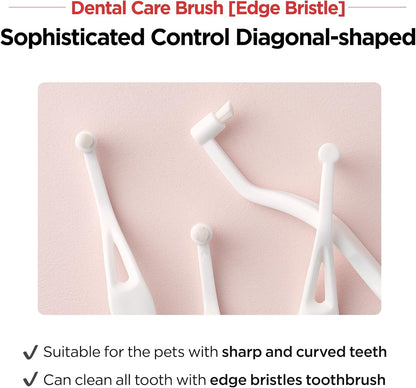 JAYU PET Dental Care Brush with Soft Bristles 1ea - Dog Toothbrush, Cat Toothbrush, Dental Care for Kitten and Small Dogs, Removing Old Plaque and Tartar, Easy Cleaning