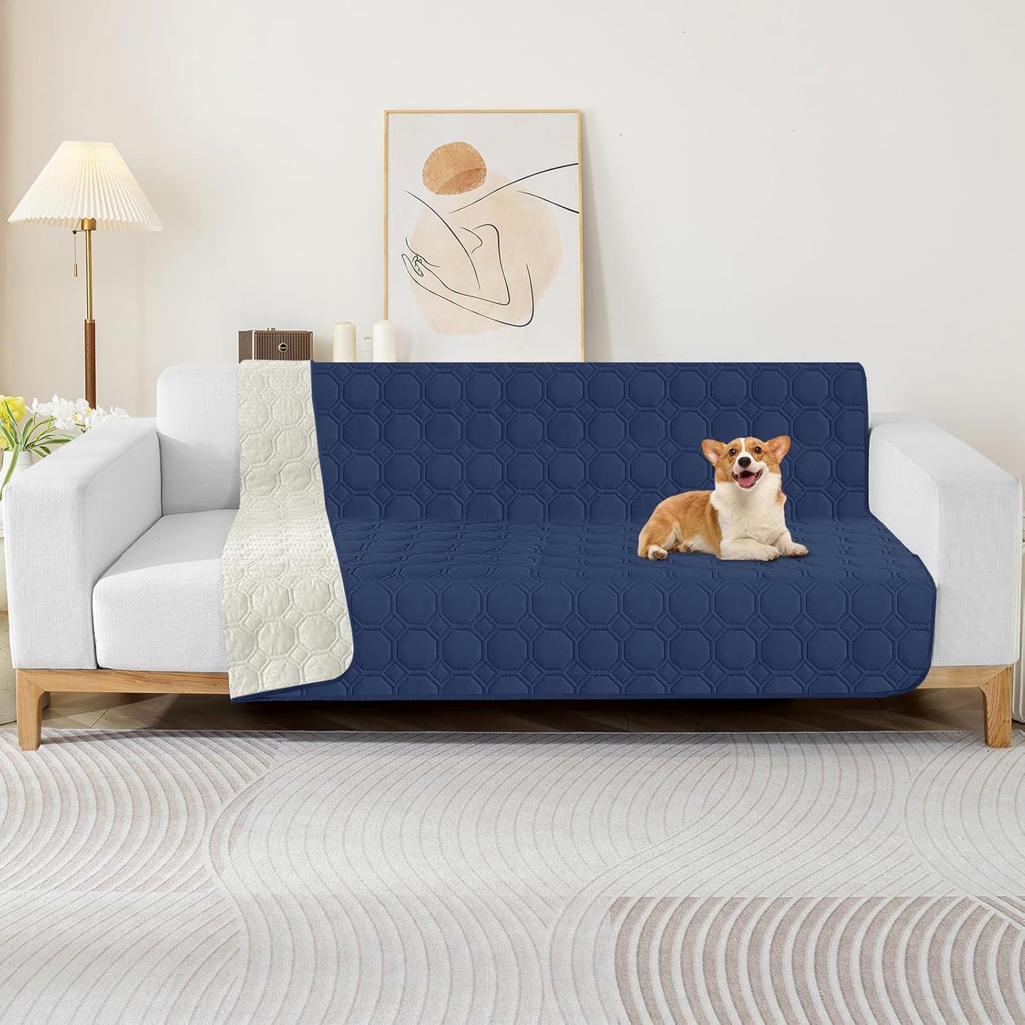 ZNSAYOTX Ultimate Cozy Blankets (30"x70") 100% Waterproof Sofa Mat Blanket for Dog Pets, Bed Couch Protector with Non-Slip Back Washable Durable, Pee Scratch Proof Easy to Clean (Dark Grey)