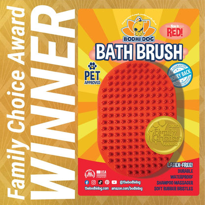 Bodhi Dog Shampoo Brush - Pet Grooming & Bath Supplies for Dogs and Cats - Bath Brush for Long & Short Hair - Premium Scrubber for Shower, Bathing & Massage (One Pack, Blue)