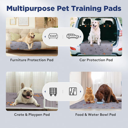 Washable Pee Pads for Dogs, 2 Pack Large 36"x41" Super Absorbent Reusable Dog Training Pads, 100% Waterproof Non-Slip Puppy Whelping Dog Playpen Indoor Pads Mat Pet Supplies