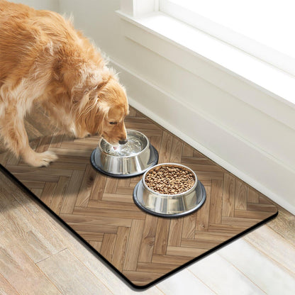 Pet Feeding Mat for Floors Waterproof Dog Mat for Food and Water Absorbent Quick Dry Non Slip mat for Cat Bowls
