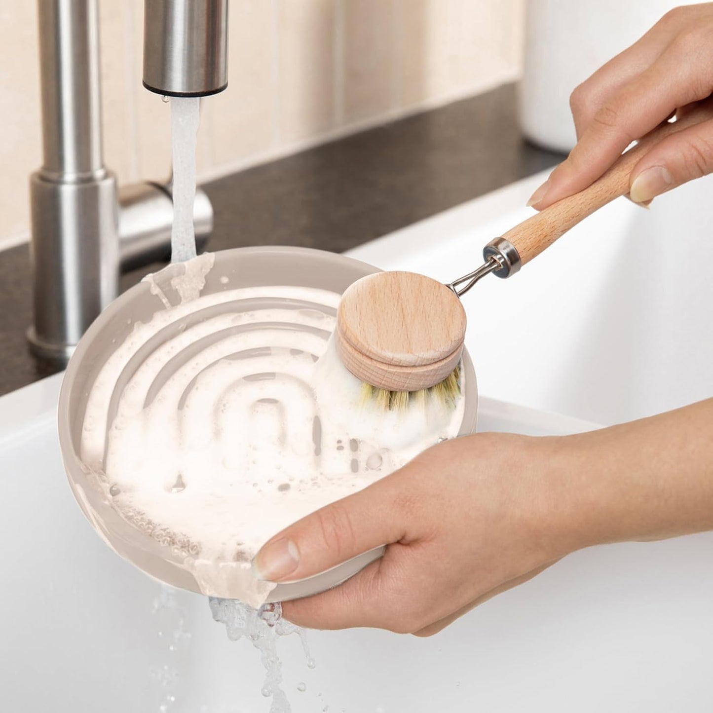 Should We Go? Slow Feeder for Dogs & Puppies, The Slowdown Bowl Silicone Slow Eating, Modern Lick Mat Design, Reduces Gulping, Fits 2 Cups, 7.5” Across x 1.5” Tall, Mealtime Challenge, Medium-Blush