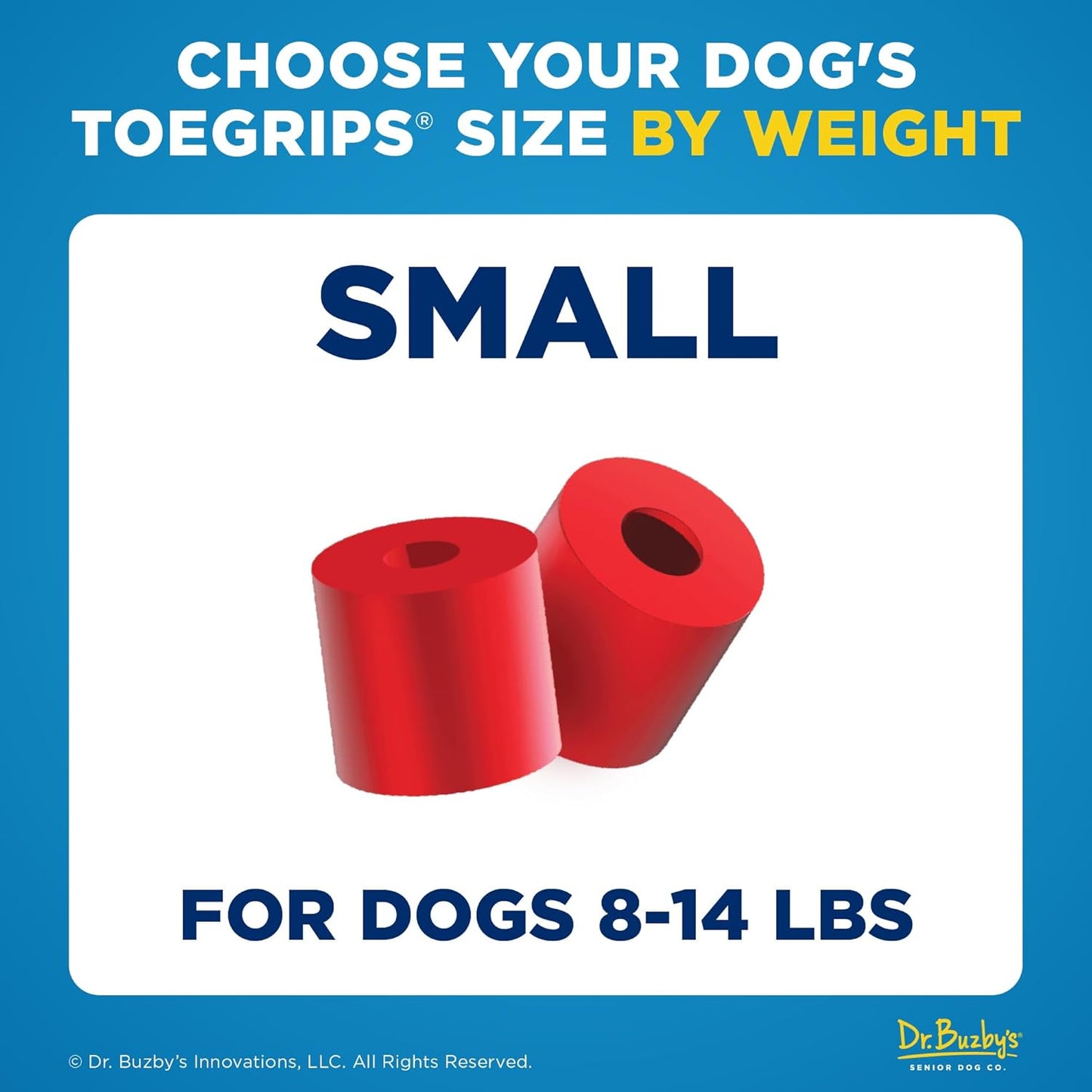 Dr Buzby's Large ToeGrips for Dogs - Instant Traction on Wood/Hardwood Floors - Anti Slip Relief - Grippers for Senior Dogs - Stop Sliding Instantly - Rubber Nails for Paws - 1 Pack (20 Grips)