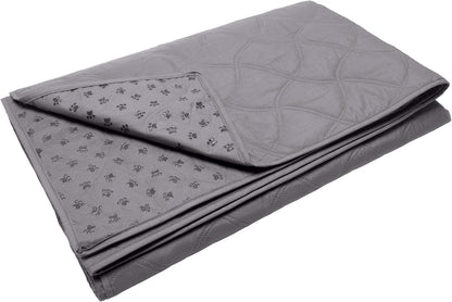 FurHaven Waterproof Blanket & Furniture Protector Cover with Non-Slip Backing, Machine Washable, Jumbo/King, Quilted Twill, Gray
