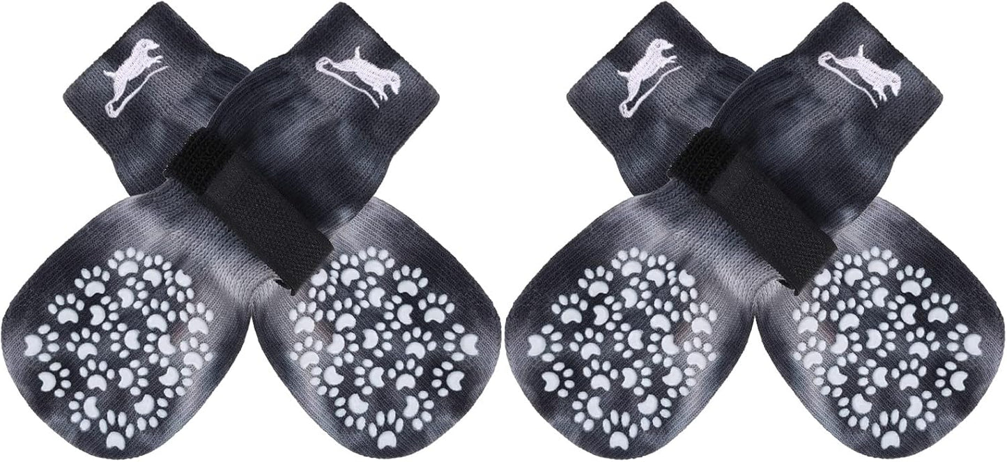 EXPAWLORER Anti Slip Dog Socks to Prevent Licking Paws, Dog Shoes for Hot Pavement, Dog Booties for Small Medium Large Senior Dogs, Traction Control Boots & Paw Protectors for Hardwood Floors