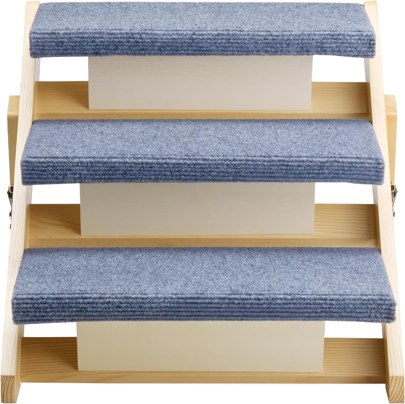 VEVOR Wood Pet Stairs, 2-Step Dog Stairs for Beds, Sofa & Cars, 110lbs Load Capacity, Floded Flat Design, Stable & Sturdy Cat & Dog Step Ladder for Small Medium Large Older Pet Puppy Essentials