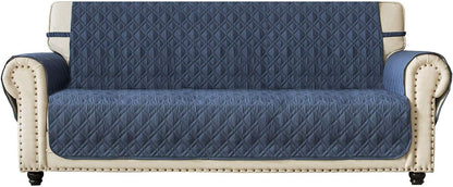 Ameritex Couch Sofa Slipcover 100% Waterproof Nonslip Quilted Furniture Protector for Dogs, Children, Pets, Machine Washable (Beige, 68")