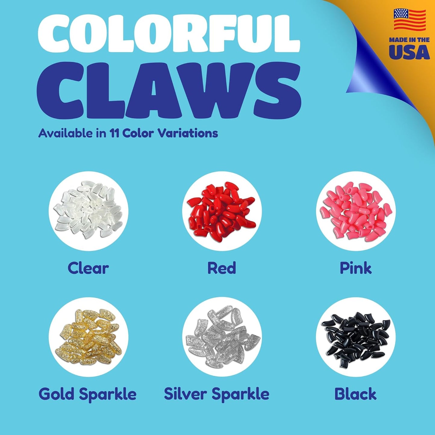 Soft Claws Nail Caps for Dogs with Non-Slip Design Made in USA - 40 Dog Nail Covers for Long-Lasting Protection of Floors and Furniture - Silver, XX-Large