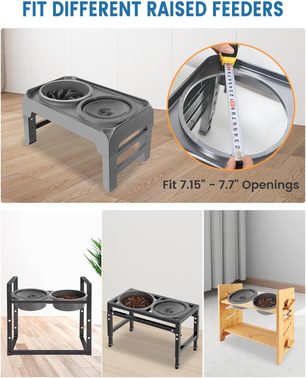 No Spill Water Bowl for Dogs, 30oz Slow Drinking Dog Slobber Stopper, Non Spilling Messy Splash or Drip