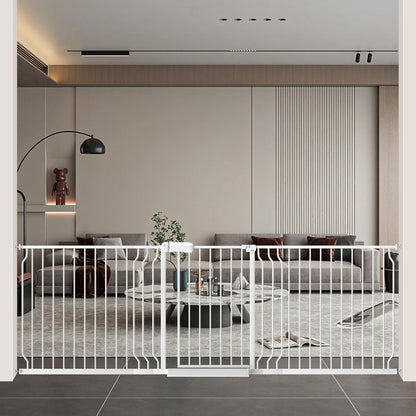 WAOWAO Baby Gate 71.65-85.03" Extra Wide Pressure Mounted Walk Through Swing Auto Close Safety Metal Black Toddler Kids Child Dog Pet Puppy for Stairs,Doorways,Kitchen