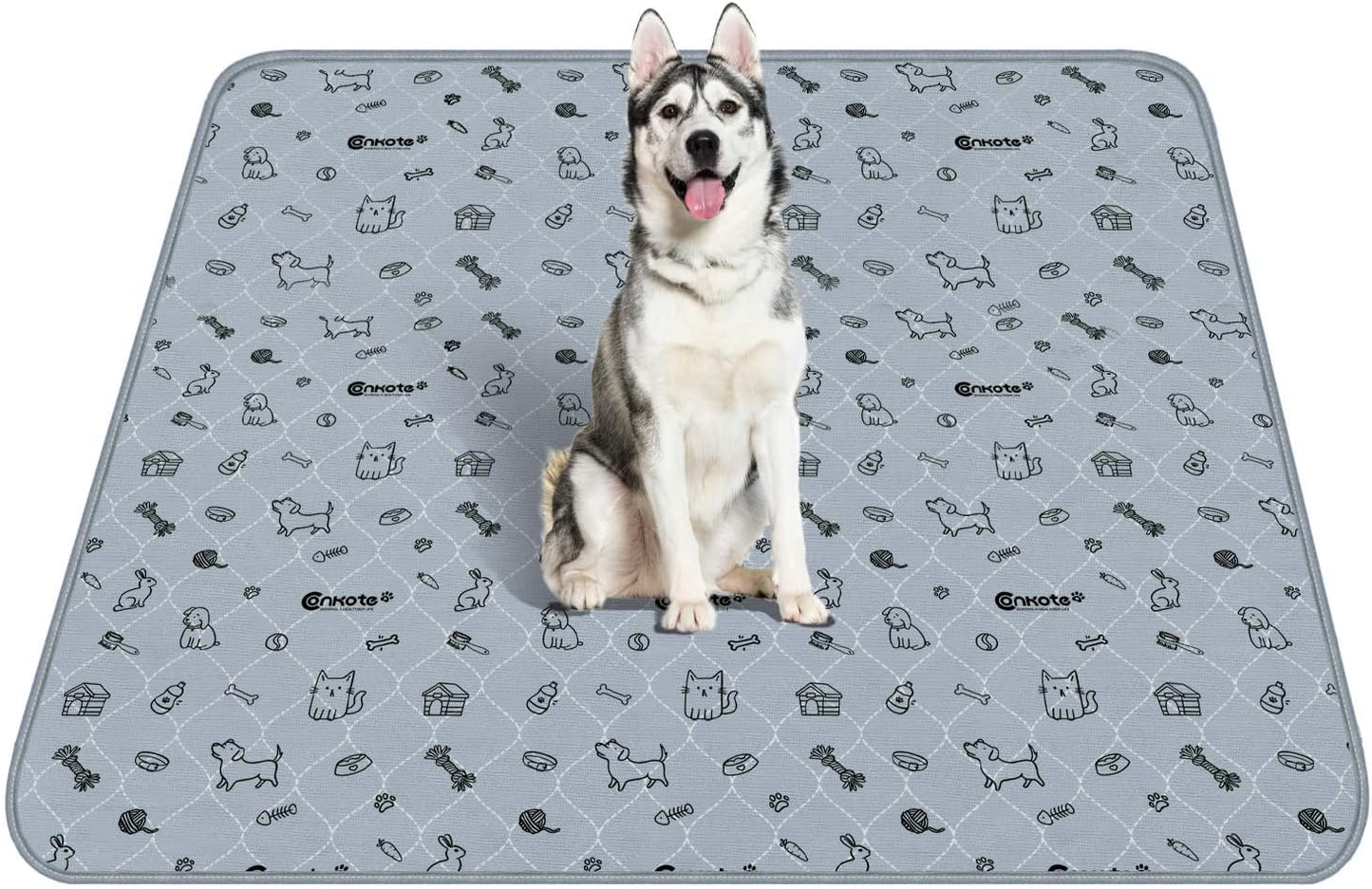 Conkote Reusable Pee Pads for Dogs Extra Large 60" x 48" Puppy Playpen Mat, Washable Pee Pads Heavy Absorbency Waterproof Dog Training Pads Non-Slip for Housebreaking, Whelping, Potty, Crate