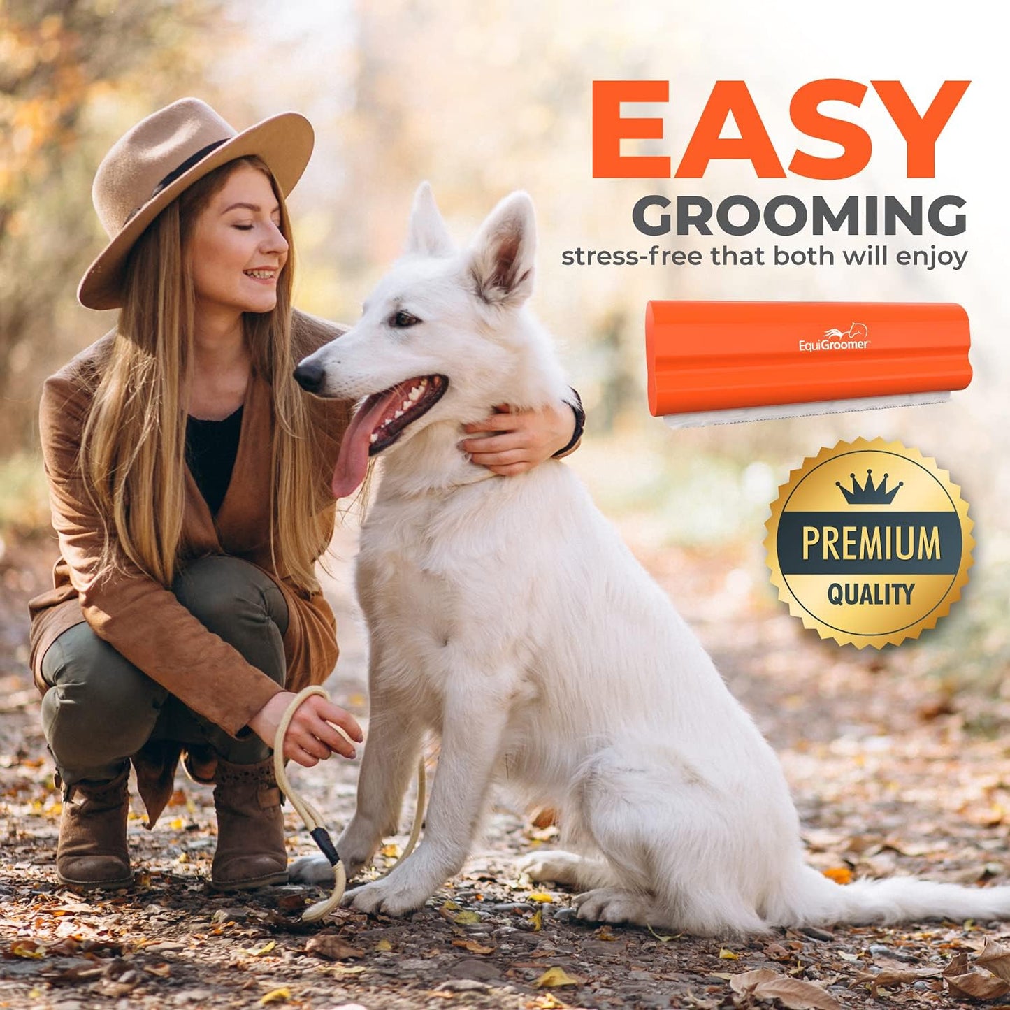 EasyGroomer Deshedding Brush for Dogs & Cats – Undercoat Grooming Tool for Short & Long Hair, Removes Loose Fur & Dirt, Reduces Shedding for Small & Large Pets, Purple