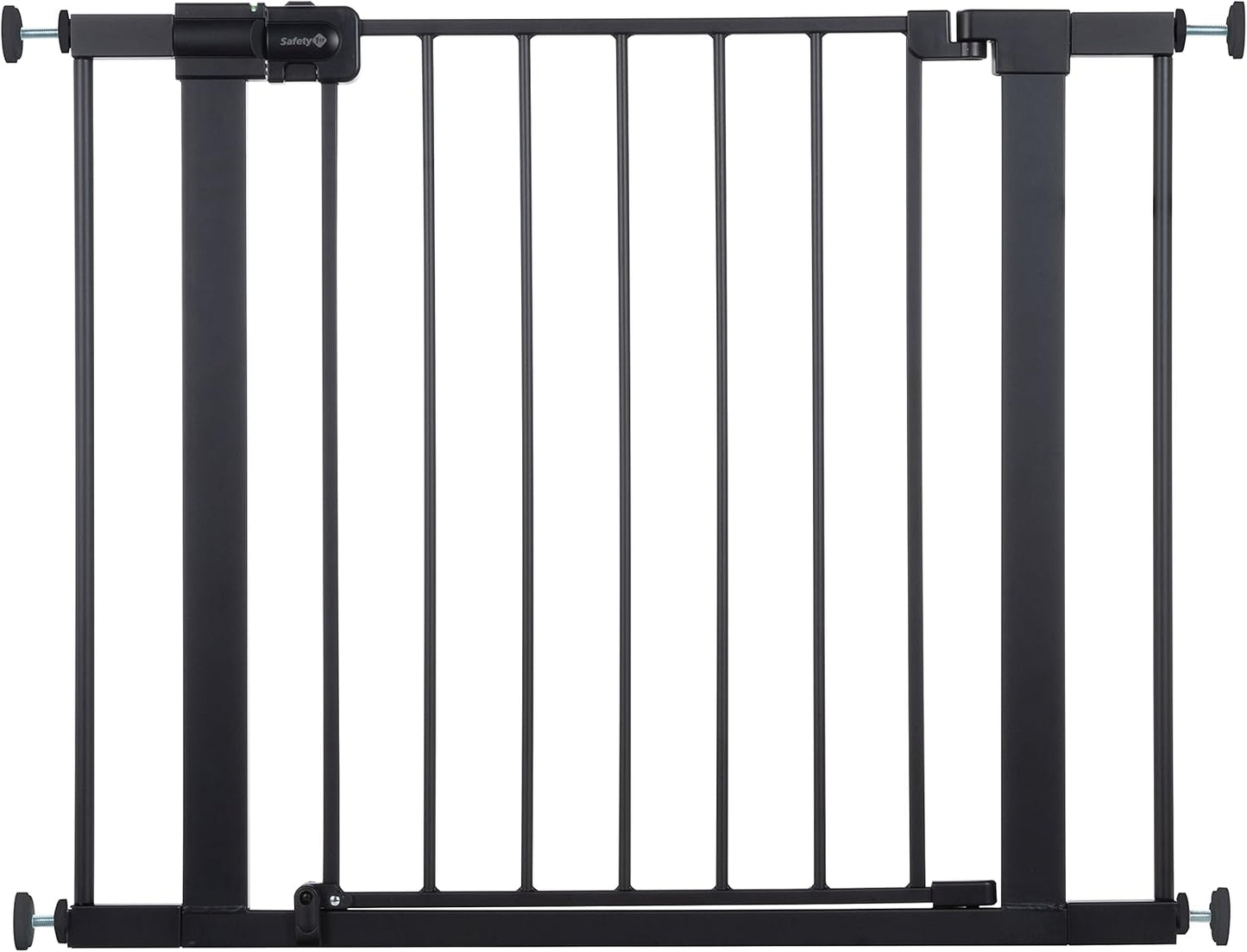 Safety 1st Easy Install Walk Thru Baby Gate for Doorway With Door, Dog Gates, Fits 29"-38", Easy Install 28" Tall, White