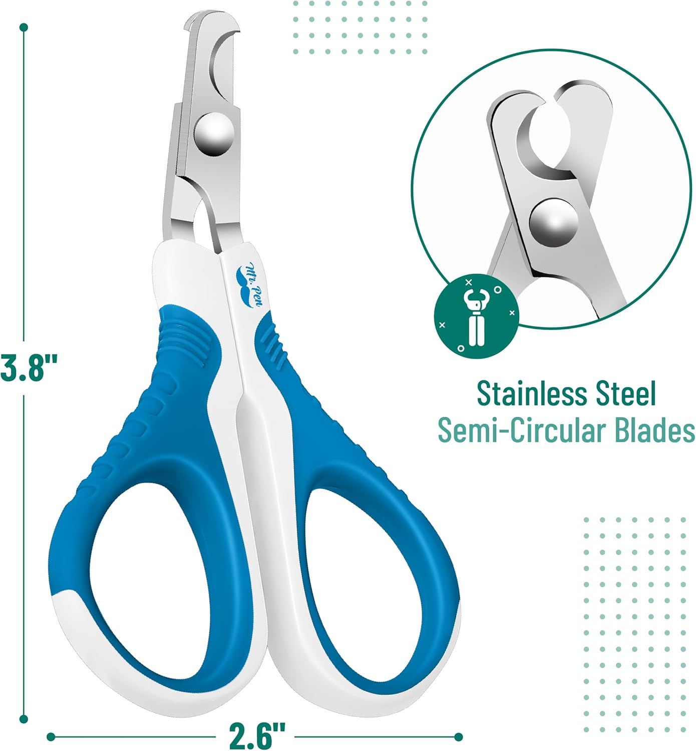 Mr. Pen- Cat Nail Clipper, Stainless Steel, Professional Sharp Cat Claw Trimmer for Small and Medium Cats, Pet Nail Clipper with Sturdy Non Slip Handle