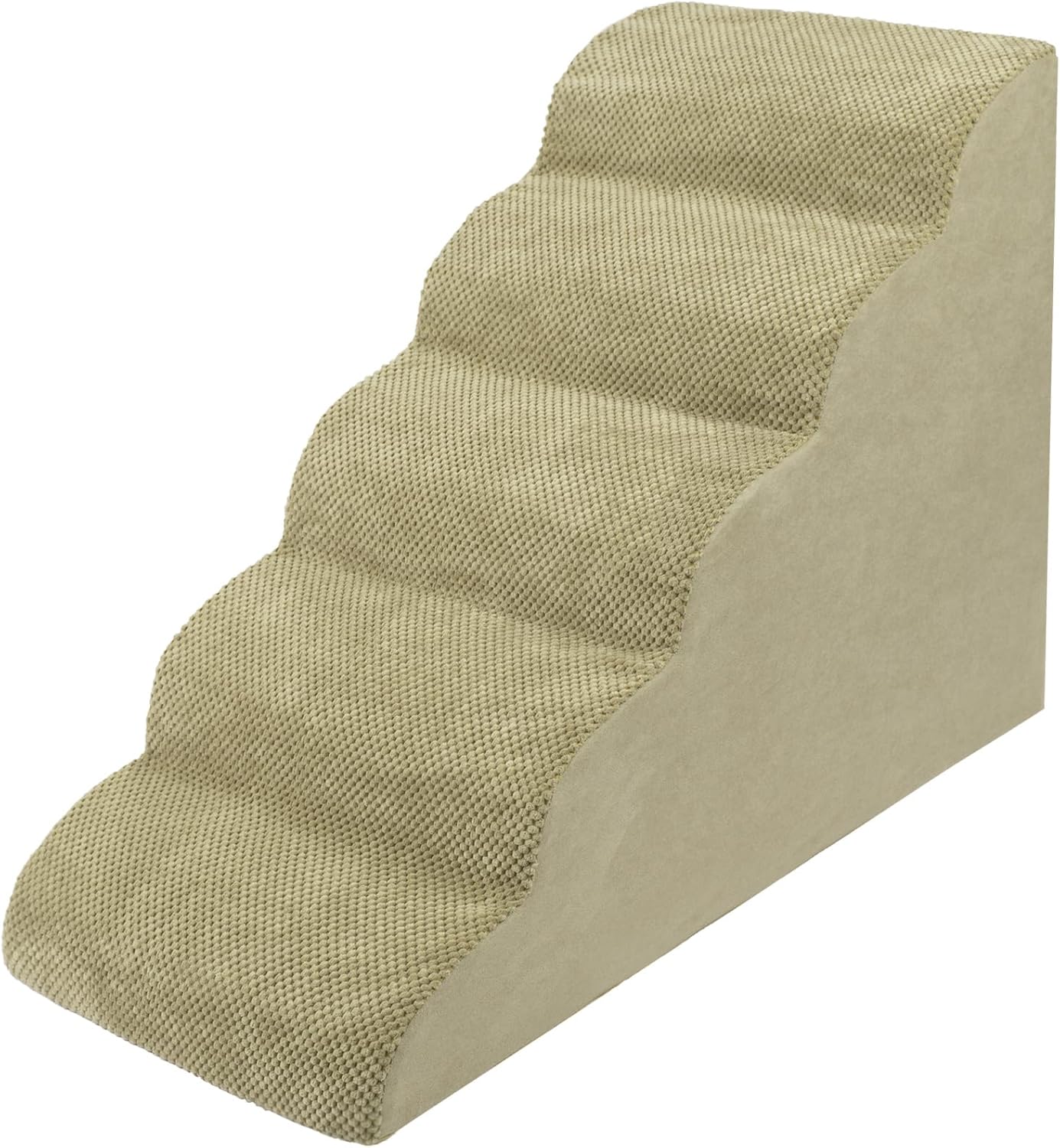 Dog Stairs for Small Dogs, 3 Tiers High Density Foam Dog Ramp, Extra Wide Non-Slip Pet Steps for High Beds Or Couch, Soft Foam Doggie Ladder for Dogs Injured, Older Pets, Small Cats