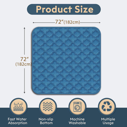 FunFurry Washable Pee Pads for Dogs - 4 Pack Reusable Pee Pads，Waterproof Puppy Pads，Pet Training Pads，Super Absorbent with Dog Paw Shape Non-Slip Backing (Cream, 18" X 24" - 4 Pack)