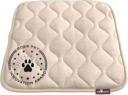 Paw Inspired Washable Padded Crate Mats for Dogs | 29” x 18” Pad, Fits 30-inch Kennels | Leakproof, Waterproof Bottom, Plush Pet Beds (Gray)