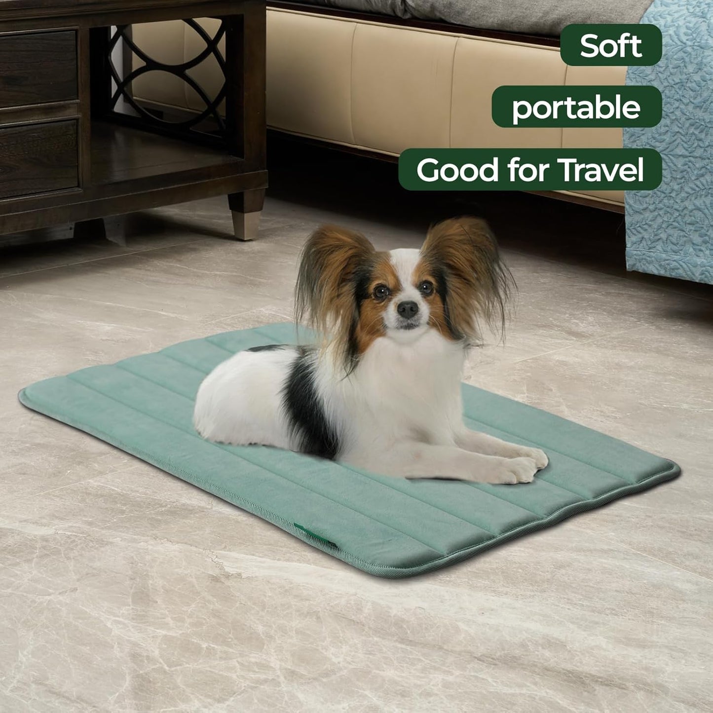 BALANCE Dog Crate Pad, Dog Foam Crate Mat Kennel Pad, Washable Water-Resistant Pet Bed Flat Dogs Cage Mat for Small Dogs