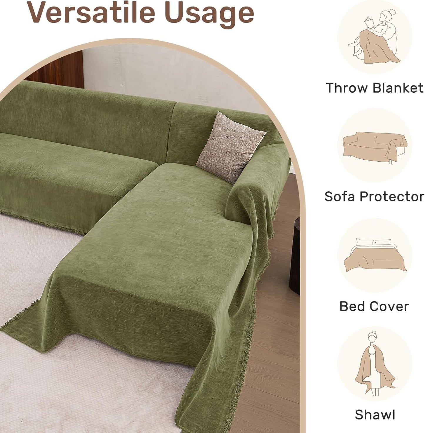Sectional Couch Covers, 2 Pieces Washable L Shaped Couch Covers Sofa Blanket for Dogs Pet Friendly Sectional Sofa Slipcovers Furniture Covers,71"x 110"+ 71"x 118",(X-Large,Dark Gray)