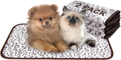 Qeils Reusable Puppy Pads, 2 Pack Washable Pee Pads for Dogs, Waterproof Non Slip Wee Wee pad, Absorbent and Leakproof Training Mats for Potty, Crate, Playpen, Bed, Sofa, 18"x 24"