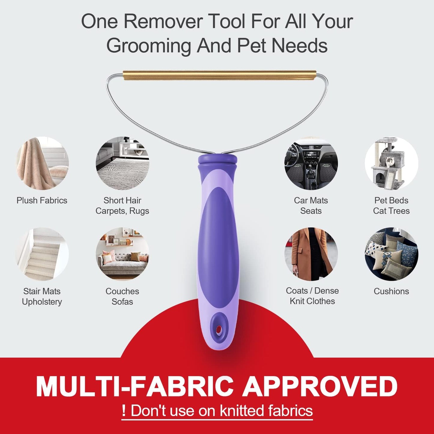 Pet Hair Remover, Dog Cat Hair Remover, Lint Cleaner Pro, Fur Removal Tool, Portable Carpet Scraper, Clothes Fuzz Rollers Hairball Shaver Brush for Carpets, Car Mat, Couch, Pet Bed, Furniture & Rug