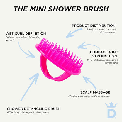 Denman Detangle Hair Brush for Curly Hair & Scalp Massager D6 - Hair Straightening Brush
