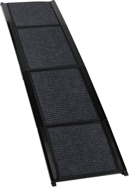 Dog Ramp for Car, Folding Dog Ramp for Large Dogs up to 250 lbs, Portable Dog Ramp for Truck, SUV & High Bed, Non-Slip Surface, Easy to Carry, Black (65" x 17.2")