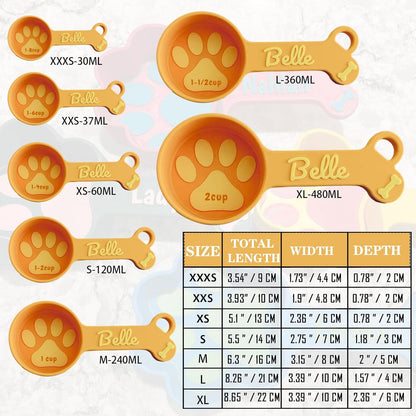 ubjva Personalized Dog Food Scoop Custom Dog Food Measuring Cup with Name Pet Accessories Gifts for Pet Lover