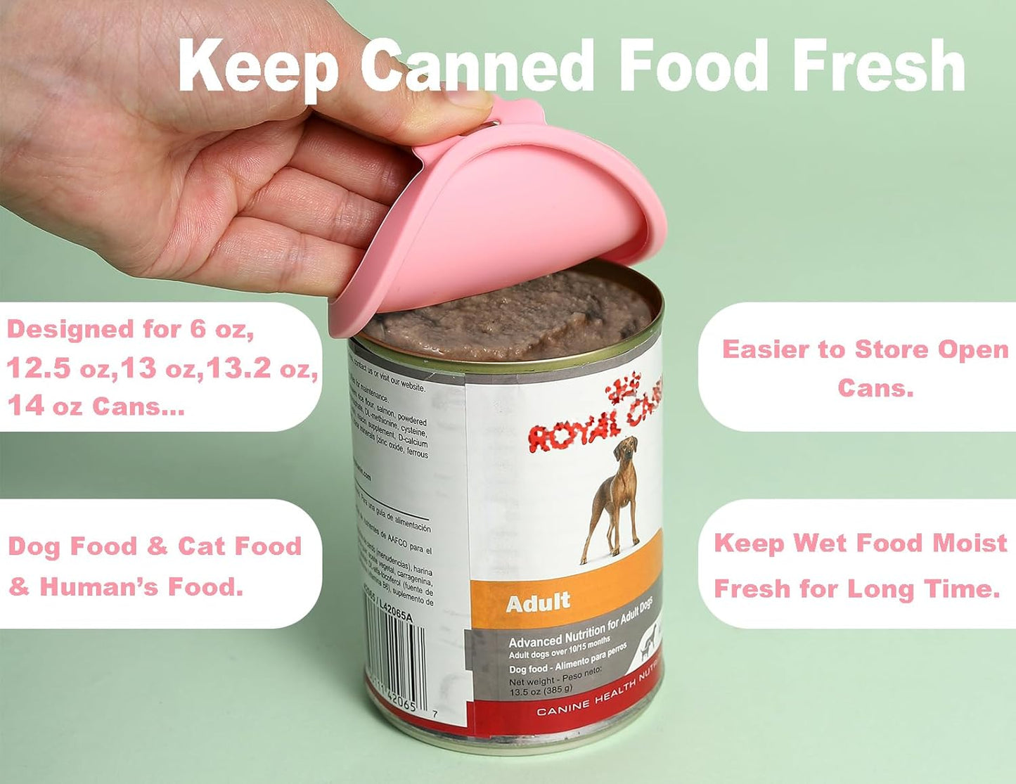 COMTIM Can Covers for Dog Food Cans, Silicone Pet Dog Food Can Covers Lids for 13 oz 12.5 oz 13.5 oz Cans...or Cat Food Cans 6 oz, Reusable Can Toppers Can Saver Covers for Canned Goods