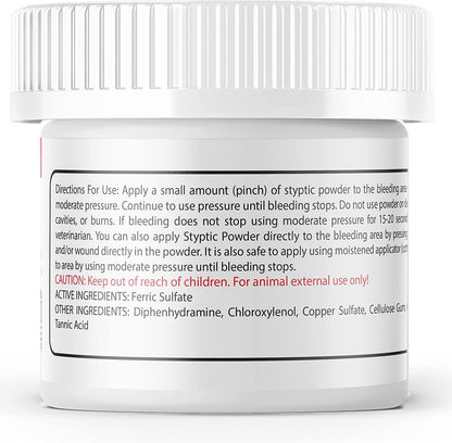 Styptic Powder for Dogs, Cats, and Birds (2 oz) by Evo Dyne | Fast-Acting Blood Stop for Pets | Quick Stop Bleeding Powder for Dog Nail Clipping, Grooming, Cuts and More (1-Pack)
