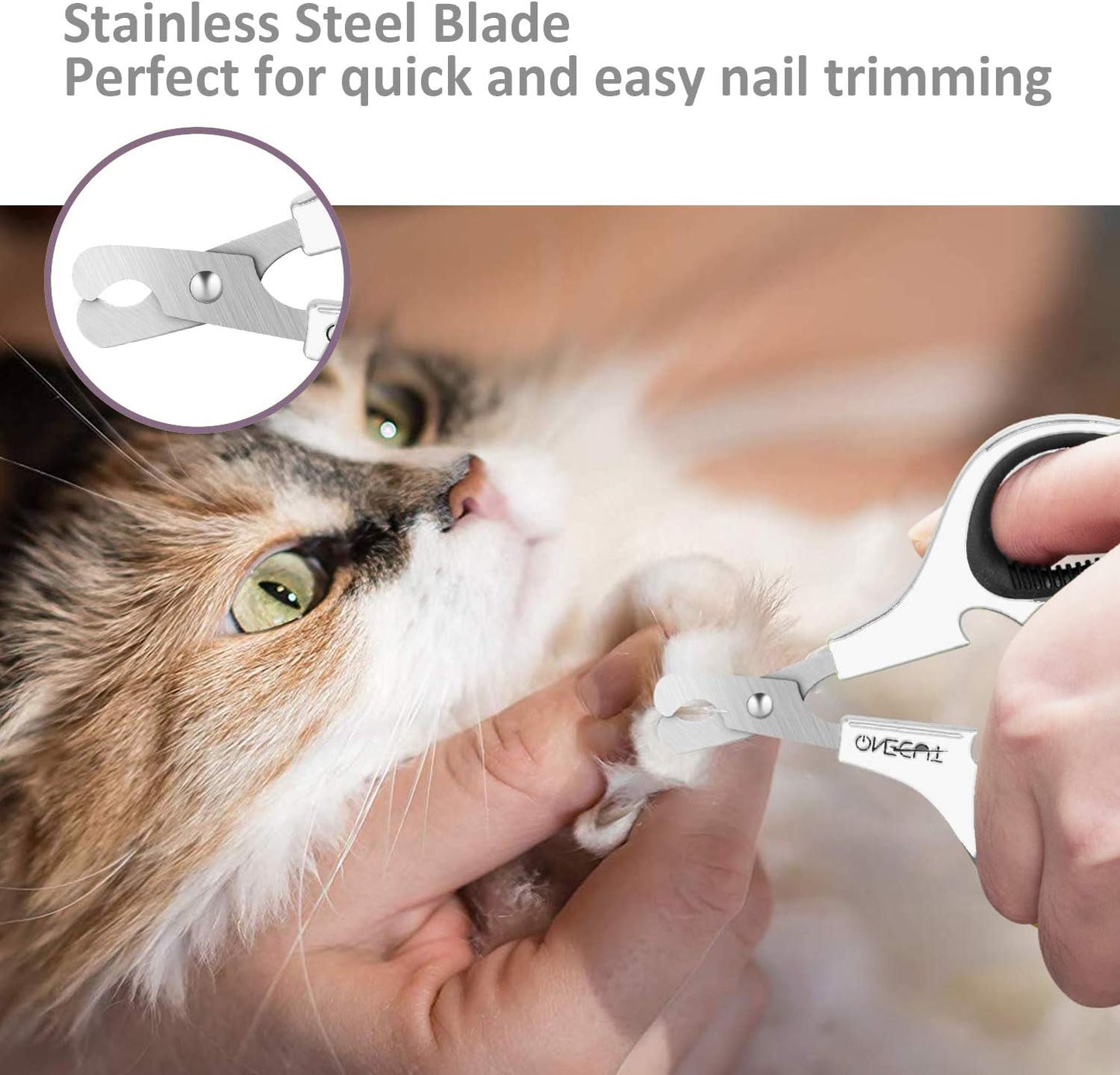 Pet Nail Clippers, Update Version Cat & Kitten Claw Nail Clippers for Trimming, Professional Pet Nail Clippers Best for a Cat, Puppy,Rabbit, Kitten & Small Dog,Sharp & Safe (Pink)