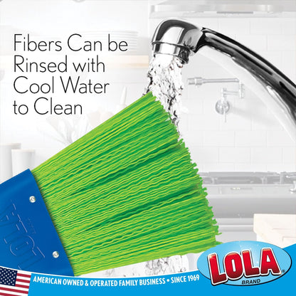 LOLA Whisk Broom, Hand Brush, Durable Bristles, Whisks Away Dirt & Debris, Compact, Hang Hole for Easy Storage, Indoor/Outdoor, 1 Pack