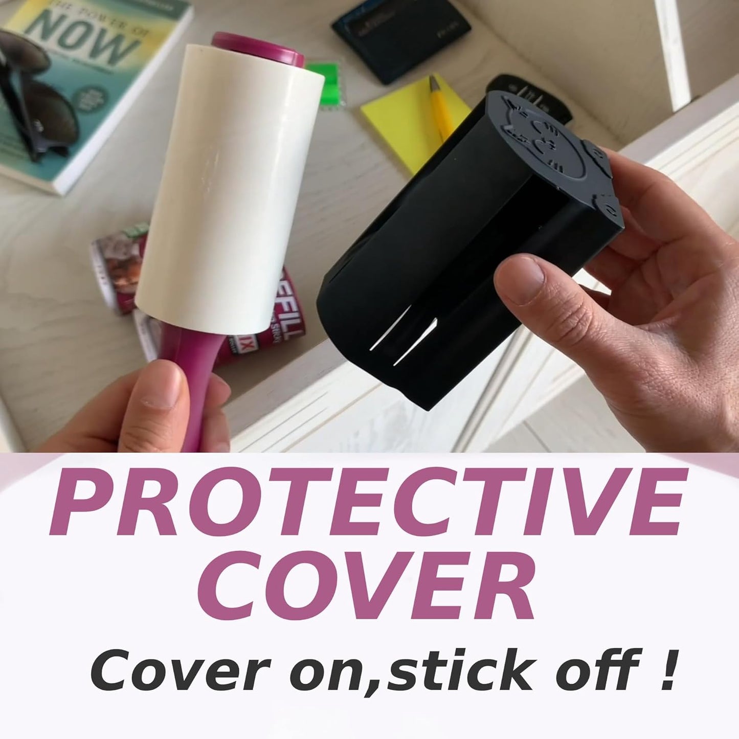 Lint Rollers for Pet Hair Extra Sticky | Protective Covers | Mega 600 Sheets Dog Cat Pet Hair Remover | Lint Roller for Clothes Sofa Bed Carpet and More | Lint Roller Refills