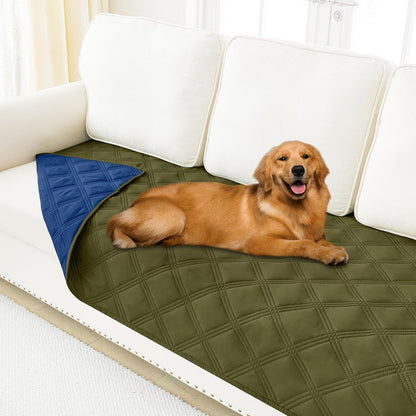 Smiry Waterproof Dog Bed Cover Blanket 30x70, Soft Reversible Pet Blanket, Washable Leakproof Cats Dogs Couch Cover for Sofa, Couch, Furniture, Grey/Dark Grey