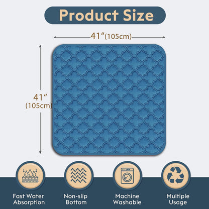 FunFurry Washable Pee Pads for Dogs - 4 Pack Reusable Pee Pads，Waterproof Puppy Pads，Pet Training Pads，Super Absorbent with Dog Paw Shape Non-Slip Backing (Cream, 18" X 24" - 4 Pack)