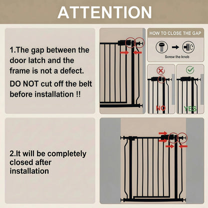 Extra Wide 76.4-81 Inch Large Baby Gates for Stairs, Doorways - No Drilling, Pressure Mounted Pet Gates for Kids & Dogs