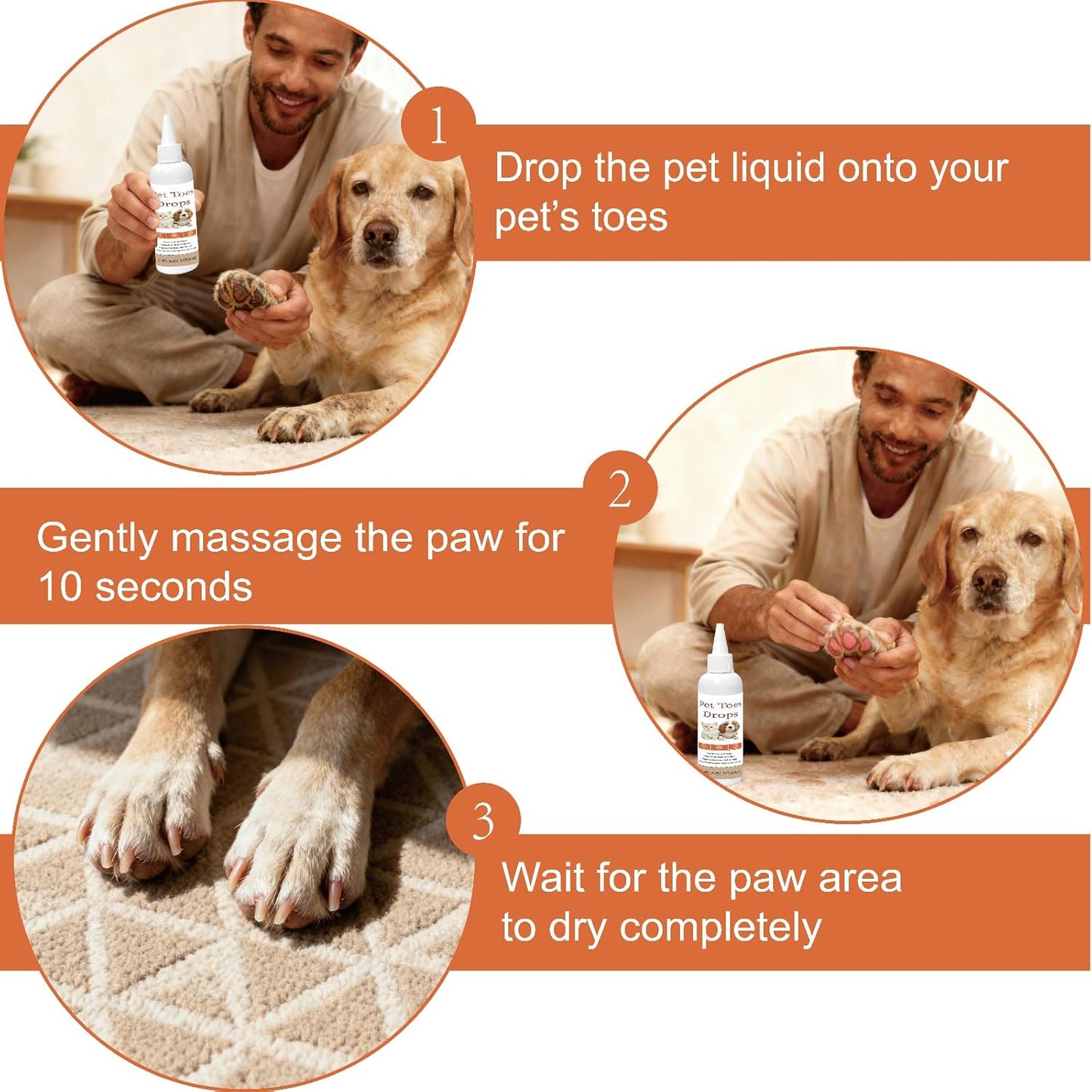 Dog Paw Cleaner – 100ML No-Rinse Dog Paw Washer, Natural Plant Extracts, Gentle Soothes & Moisturizes, Effectively Cleans Pet Toes, Suitable for Dogs, Puppies & Cats