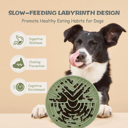 Lesipee Slow Feeder Dog Bowl for Large & Small Pets, Anti Choking Puzzle Dog Food Lick Mat with Non-Slip Base, Interactive Pet Slow Eating, Silicone Licking Mat Cat Feeding Bowl for Puppies & Cats
