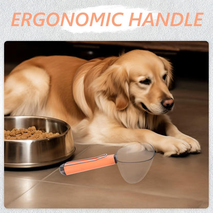 Yardwe Pet Food Scoop with Stainless Steel Clip, Precise Measurements for Cat and Dog Food