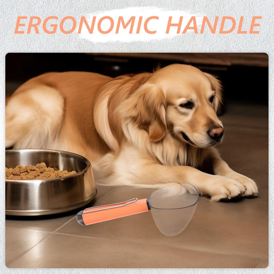Yardwe Pet Food Scoop with Stainless Steel Clip, Precise Measurements for Cat and Dog Food