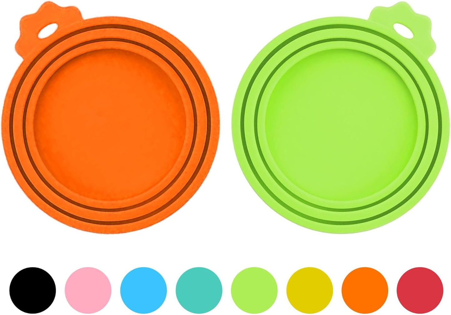 2 Pack Pet Food Can Covers, Silicone Universal Can Lids for Dog & Cat Food, BPA Free, One Fit Most Standard Size Food Cans Green/Blue