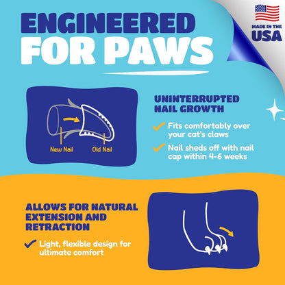 Soft Claws Nail Caps for Dogs with Non-Slip Design Made in USA - 40 Dog Nail Covers for Long-Lasting Protection of Floors and Furniture - Silver, XX-Large