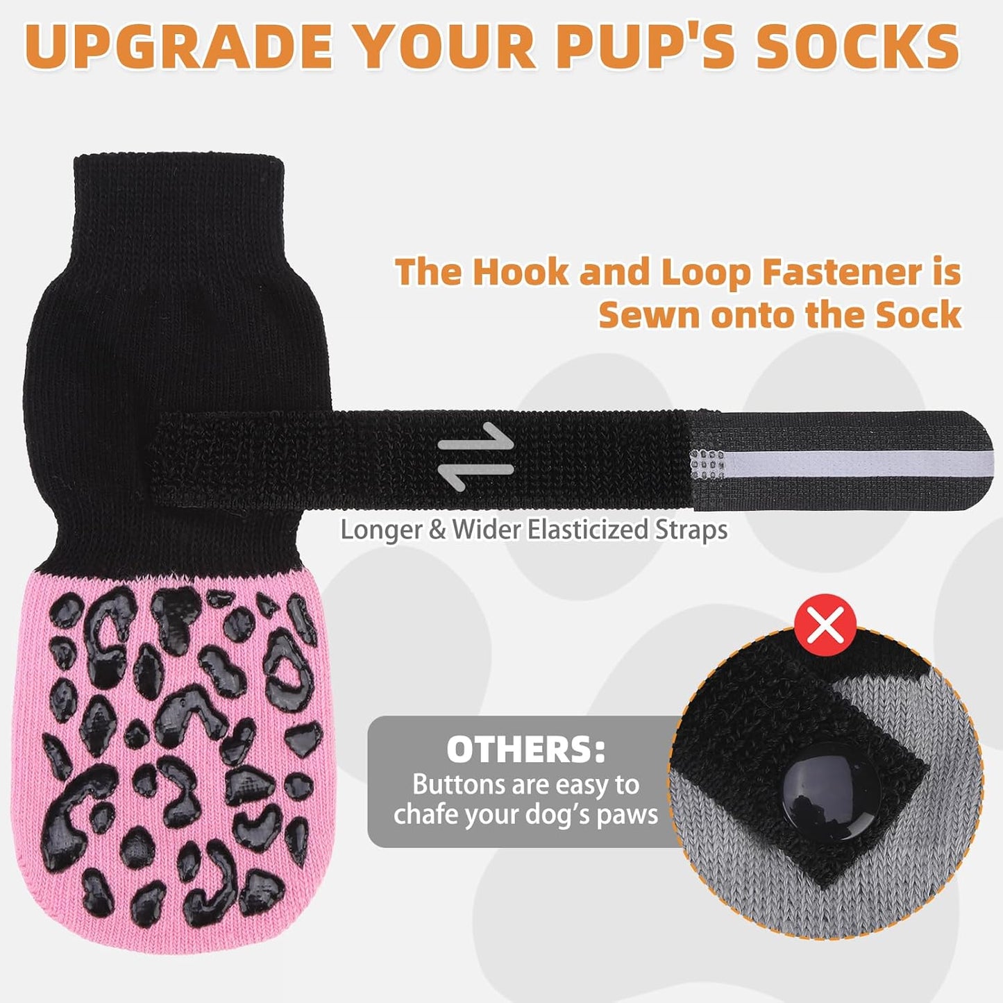 KOOLTAIL Dog Socks Shoes for Hot Pavement to Prevent Licking Paws, Winter Dog Boots&Paw Protector for Hardwood Floors Anti Slip,Traction Control Grip Booties for Small Medium Large Senior Dogs,Black M