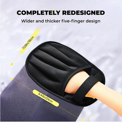 Pet Hair Removal Glove WithNailClipper for Dogs & Cats, 5-Finger Design Reusable Electrostatic Pet Hair Remover Tool for Clothing, Couch, Carpet, Car Seat