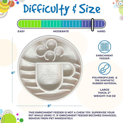 SodaPup Honeycomb Enrichment Bowl – Durable Slow Feeder Bowl Made in USA from Non-Toxic, Pet-Safe, Food Safe Material for Mental Stimulation, Slowing Down Eating, Healthy Digestion, & More